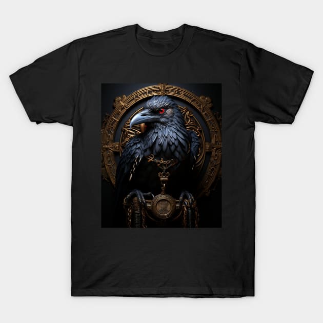 Raven Viking Wisdom Tattoo Art T-Shirt by Spit in my face PODCAST